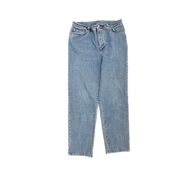 Lauren Jeans Co. Straight Leg Women's size 12 Medium Wash Blue Denim Jeans - Picture 1 of 4